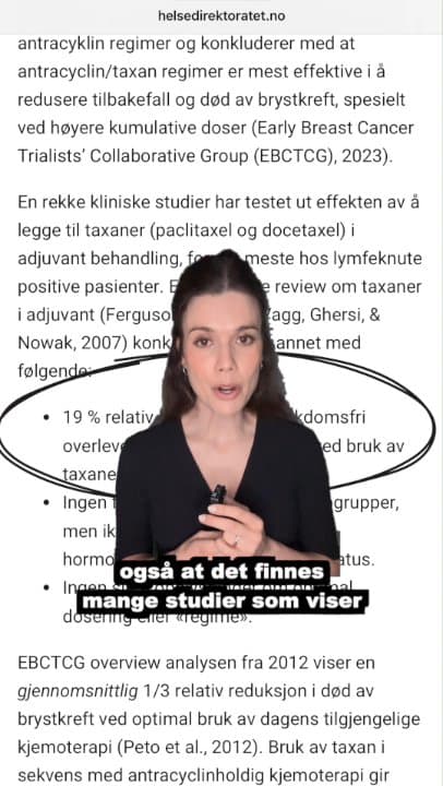 Faktasjekk av påstand om cellegift 